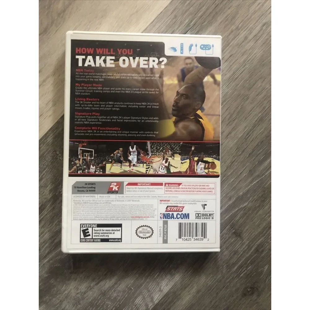 *NBA 2K10 (Nintendo Wii, 2009) Complete w Manual